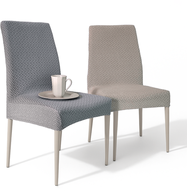 대쉬카트 식탁의자커버, 그레이, 2개