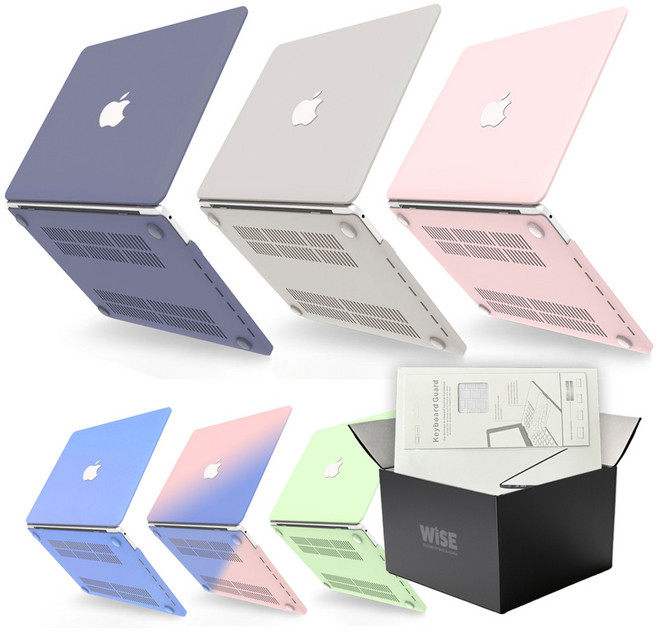 와이즈 맥북에어 13인치 M1 파스텔톤 컬러 밀크 케이스 + 투명 키스킨 A2179 A2337, 라벤더, 1개
