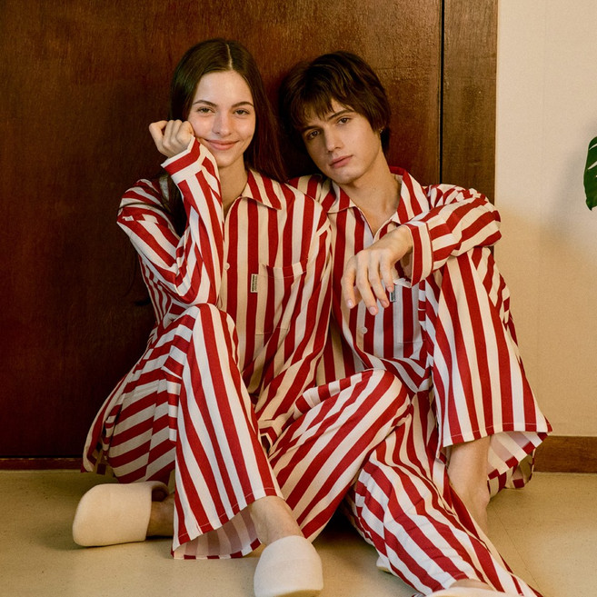 메종라운지 라이트핏 여성 남성 커플 잠옷 긴팔 파자마 세트 6종 택1