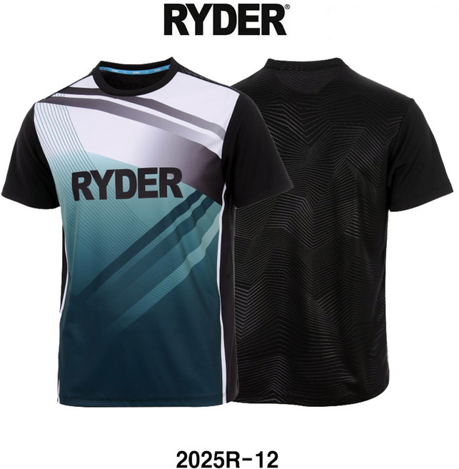 라이더 티셔츠 배드민턴 반팔 상의 남성 여성 게임웨어 화이트 블랙 그린 2025R-12