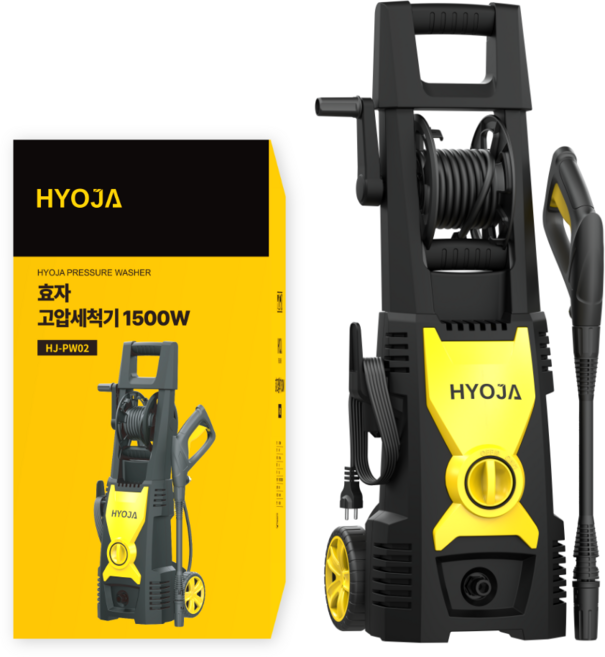 효자 고압세척기 1500W 140BAR 가정용 유선 고압세차기, 1개