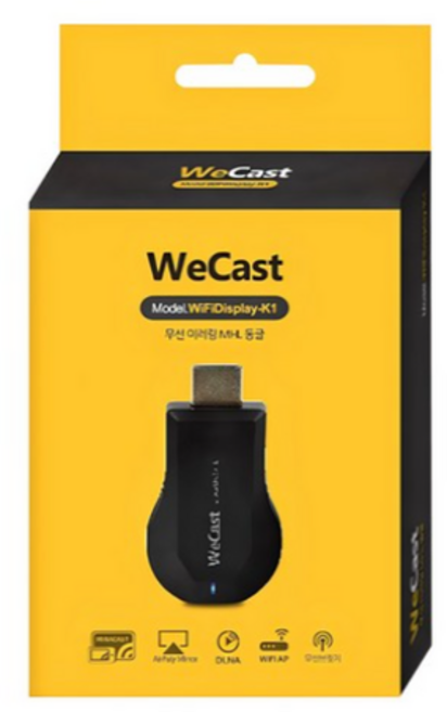 유니콘 무선 미러링 MHL 동글, 0 WIFI Display K1/스마트미러링/FHD, 1개