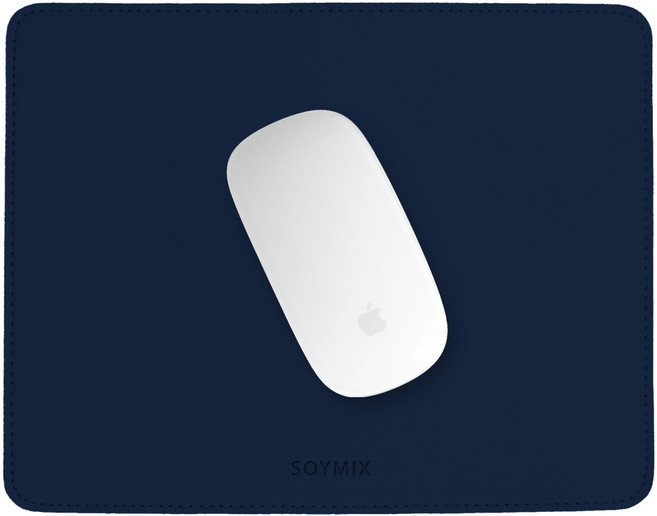 소이믹스 가죽 마우스패드 스퀘어 SOL5S, 네이비, 1개