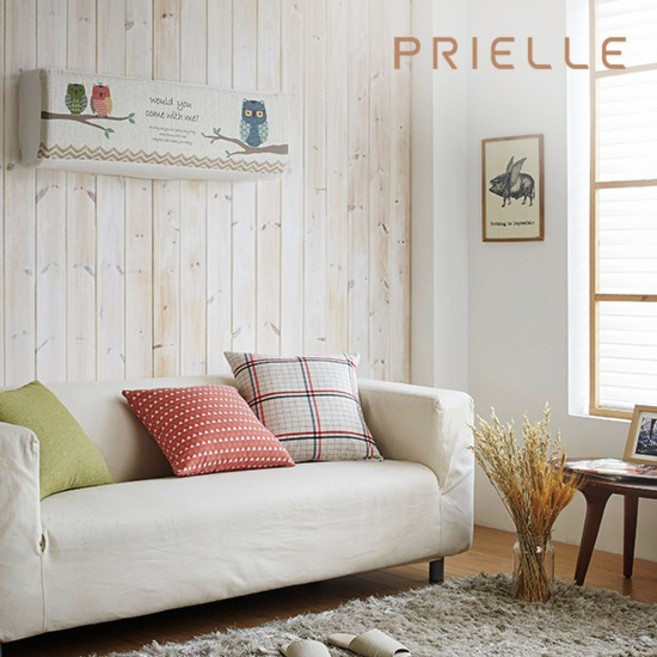 쁘리엘르 올리 스판 벽걸이 에어컨 커버, 베이지