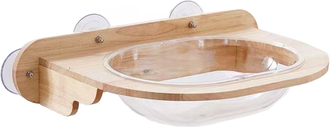 시그니프 고양이 흡착식 원목 캣타워 시리즈 장난감 창문 캣워커 창틀 부착형, 1개, 타원형 우주선