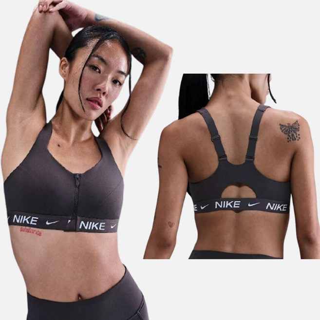 [매장판] 나이키 인디 하이 서포트 지퍼 프런트 스포츠 브라 탑 HQ2752-036 01. 인디 하이 서포트 지퍼 스포츠 브라