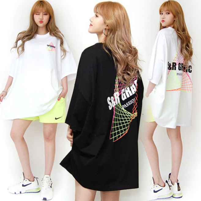 마이쏭 빅사이즈 남여공용 박스티 반팔 캐주얼 패셔넛백나염오버핏티셔츠