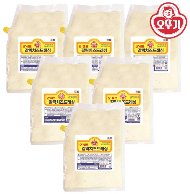 오뚜기 오쉐프 갈릭치즈 드레싱 1kg, 6개