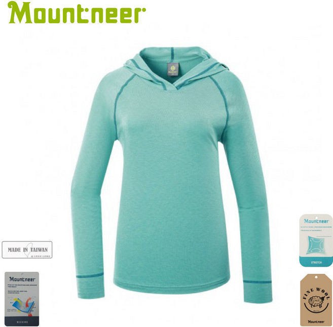 Mountneer 女羊毛保暖連帽上衣
