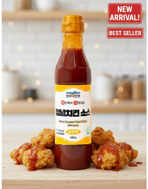 청우 더진한 양념치킨 소스 순한맛, 440g, 1개