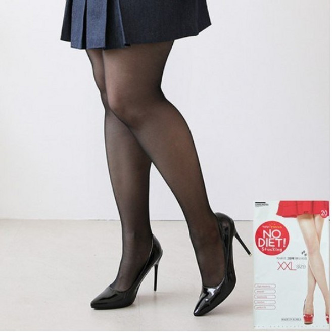 [보슈아]노다이어트 20D XXL 빅사이즈 고탄력팬티스타킹2매 국내산
