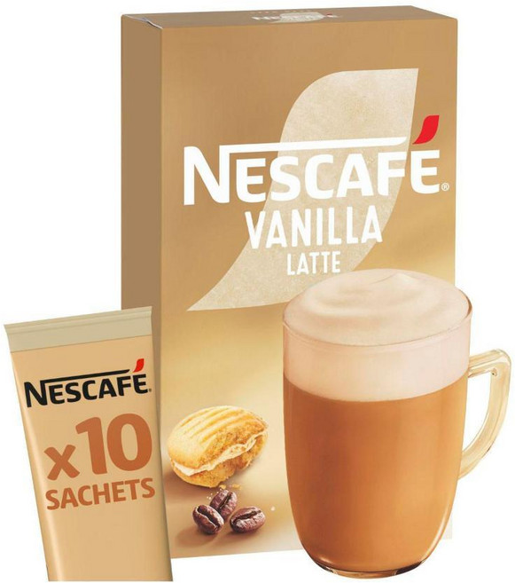 호주 네스카페 Nescafe Vanilla Latte Coffee Sachets 바닐라 라떼 커피 스틱 10개입, 1개입, 10개