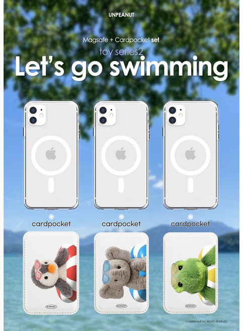 언피넛 [맥세이프 set] 토이시리즈2 물놀이 맥세이프 카드지갑 케이스