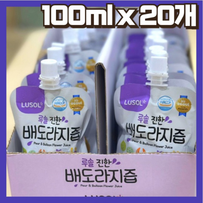 루솔 진한 배도라지즙, 100ml, 20개