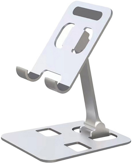 해피위더스 접이식 탁상용 휴대폰 거치대 DG-N003, 실버, 1개