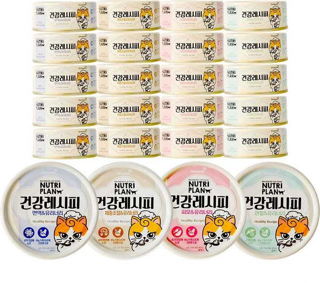 동원 뉴트리플랜 습식캔 건강레시피, 4종, 90g, 24개 - 쿠팡