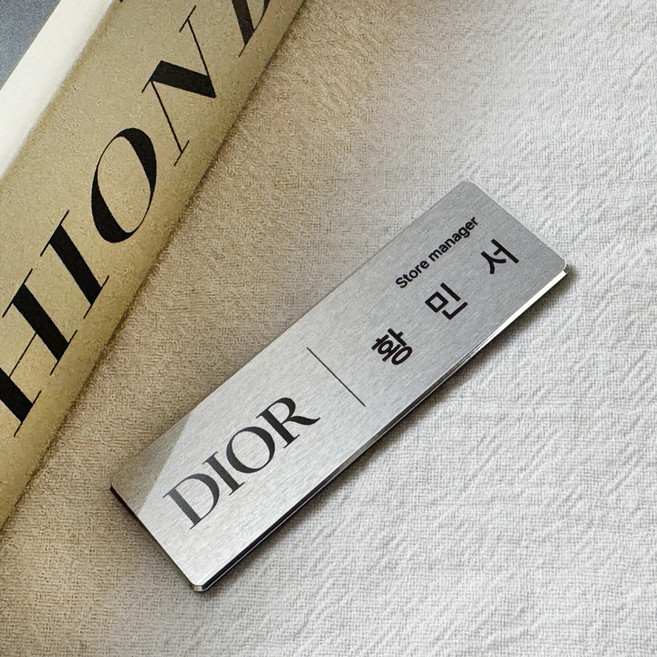 금속 명찰제작 [우주명찰] 지워지지 않는 컬러 인쇄, 프리미엄(3구 자석), 1개, 1-1. 실버