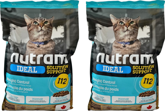 nutram 成貓用 I12 專業理想系列 體重控制天然貓糧, 2袋