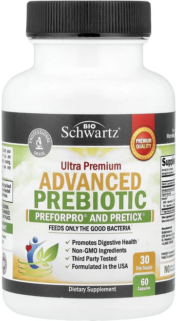 바이오슈워츠 프리바이오틱 베지캡슐 60정, 1개 - 쿠팡