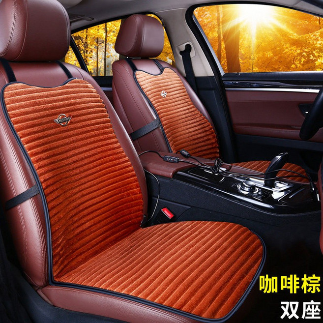 자동차 엉뜨 시트 열선시트 난방 쿠션 조수석 회색 열선방석 클래식, 10_업그레이드 2인용 올리브