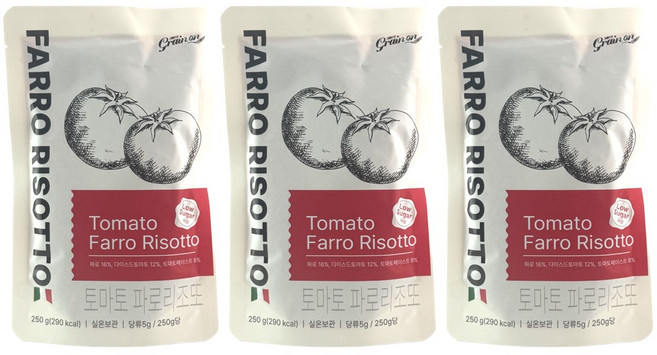 그레인온 토마토 파로 리조또, 그레인온 토마토 파로리조또 250g x3개, 250g, 3개