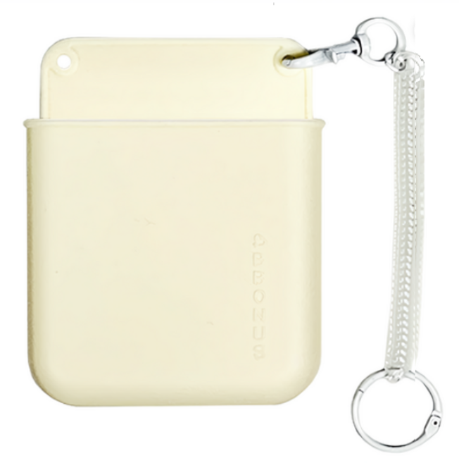 뽀너스 포켓쏙 실리콘 플러스 널스포켓 + 스프링 고리, 오트밀, 1세트