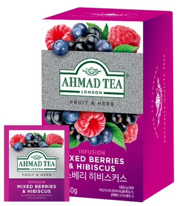 아마드티 믹스 베리히비스커스 허브차2g 20개입 1개, 2g