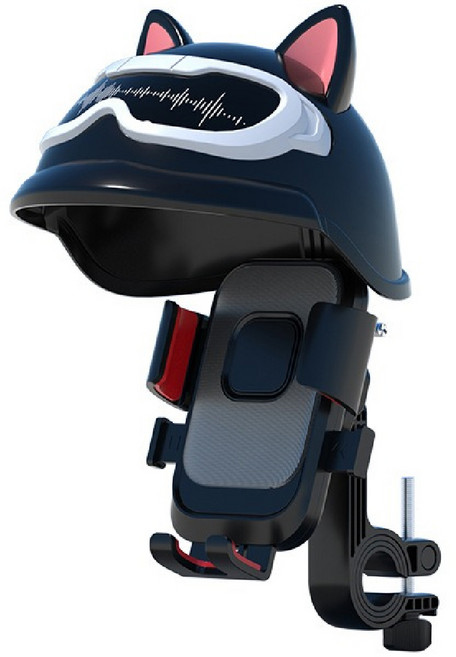 베스트셀러 전동자전거 오토바이 자전거용 내비게이션 휴대폰 홀더 방진 방수 차양 기능 탑재 안정적 고정, 갈색 검은색