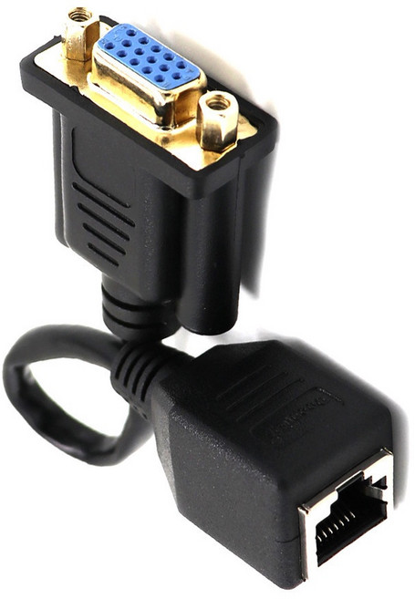 【隔日到貨】台南發貨 VGA 轉 RJ45網路轉接頭, 1個, VGA母頭帶線15公分, 0047-0018