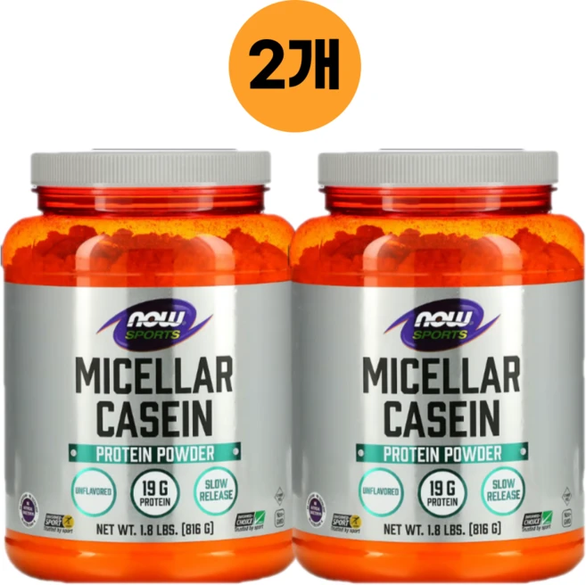 [1+1] NOW Foods 나우푸드 미셀라 카제인 816g 무향 단백질 프로틴 파우더 분말 가루 Micellar Casein Protein Powder 2개 - 쿠팡
