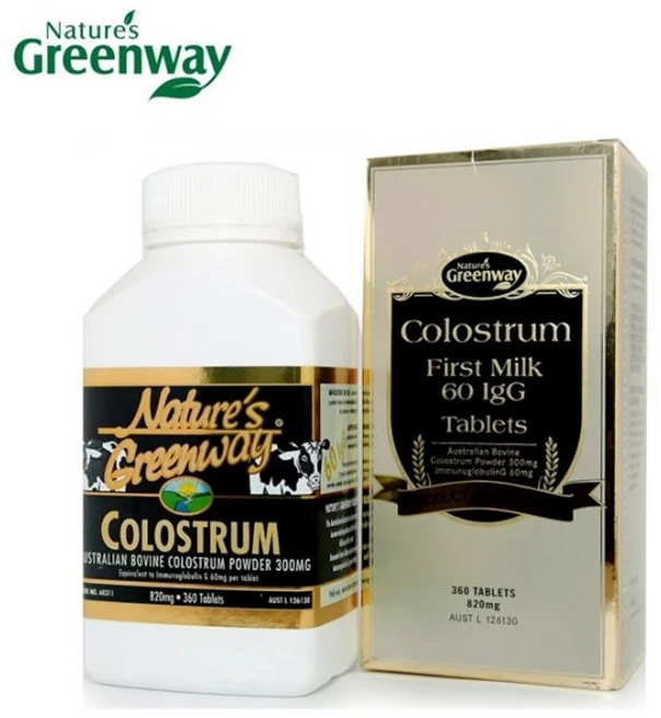 [호주직구] 네이쳐스그린웨이 면역글로블린 IgG 초유 820mg 360정 (어린이 12개월분 성인 6개월분), 1개 - 쿠팡