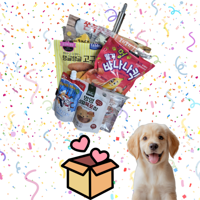 대왕 스쿱마켓 랜덤간식 대용량 강아지간식 져키 덴탈껌 비스켓 츄르 고구마 과일 화식 습식 치즈, 1개