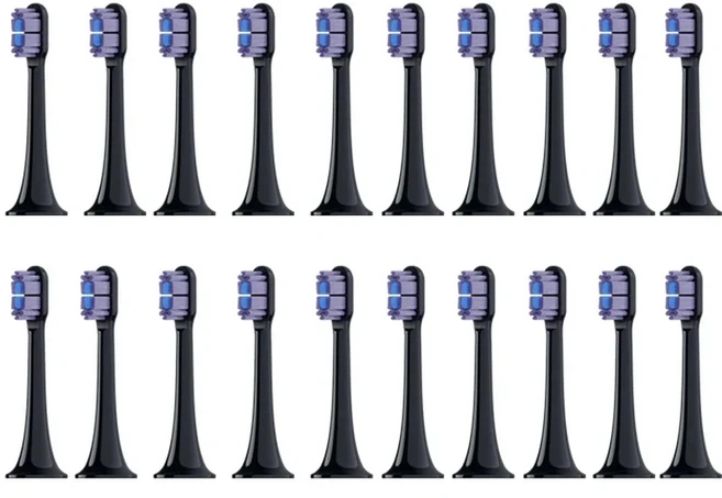 XIAOMI MIJIA T700 교체 칫솔 헤드 소닉 전기 진공 DuPon 소프트 브리 슬 브러시 4/8/12/16PCS, 04 black purple-20pcs