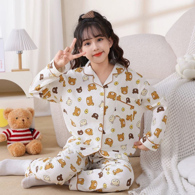 아동 잠옷 캐릭터 주니어 가을 긴팔 초등학생 파자마 잠옷세트