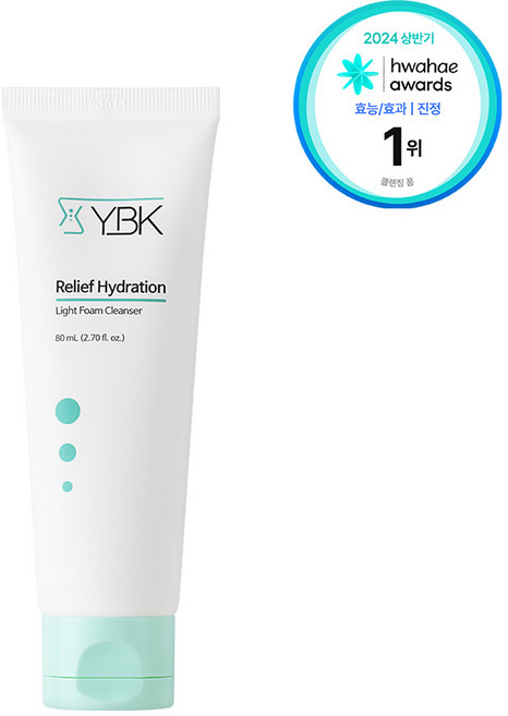 와이비케이 릴리프 하이드레이션 라이트 폼 클렌저, 1개, 80ml