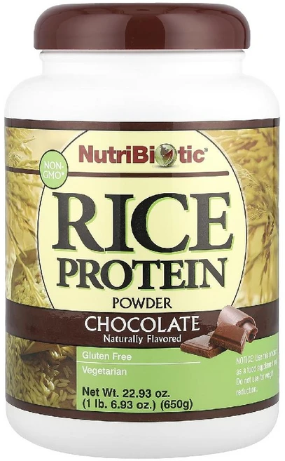 뉴트리바이오틱 쌀 프로틴 파우더 단백질 분말 초콜릿맛 650g, 1개 - 쿠팡