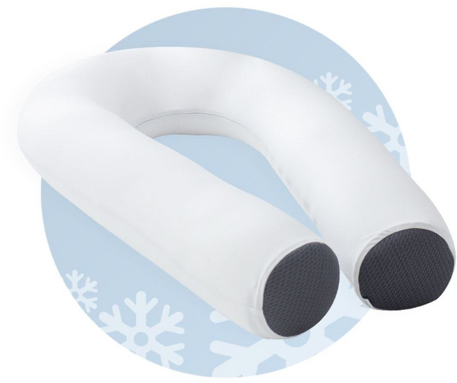 일상곳곳 푹신 쫀득 냉감 바디필로우 U자형 무더워여름용 시원한 베개 옆으로안고자는죽부인베개