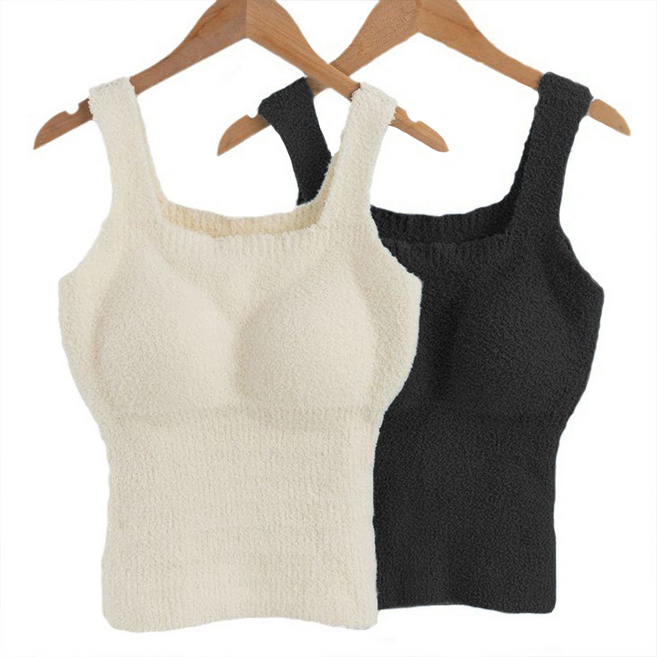 [탈부착 캡내장] 라인이 예쁜 니트 브라나시