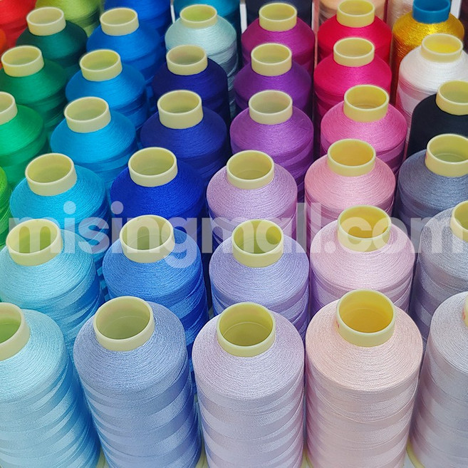 영업용 자수기 자수실 (대) 5000m 비스코스 레이온 자수미싱용 자수사 컬러별 낱개 구매, 1개, 핑크계열 1234
