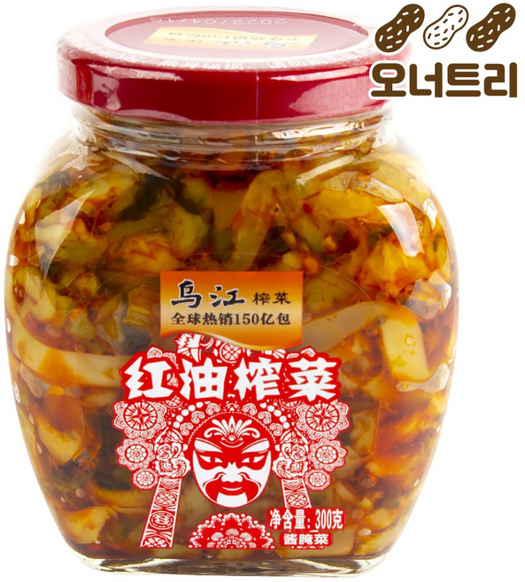 오너트리 우장 홍유짜차이 300g 중국반찬 홍유자채 짜사이, 1개