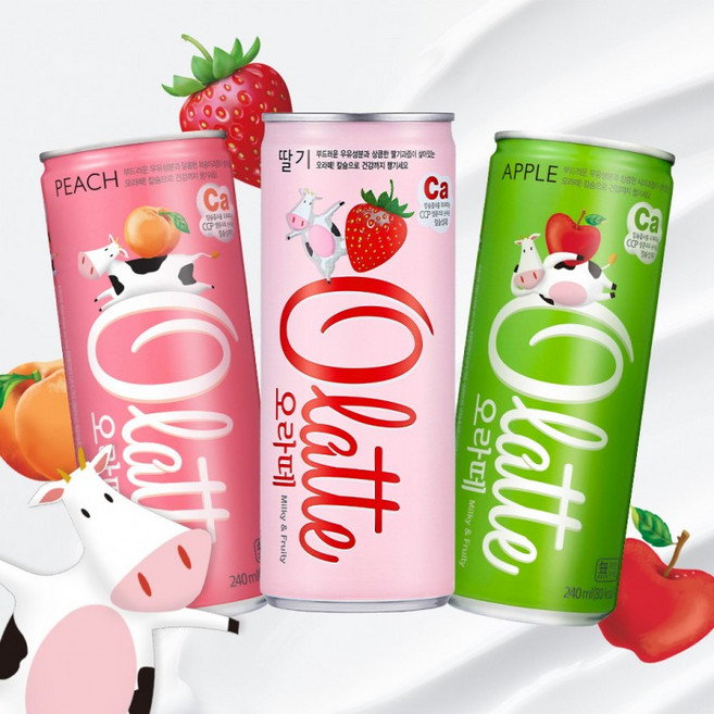 오라떼 동아오츠카 딸기 30EA, 1박스, 240ml