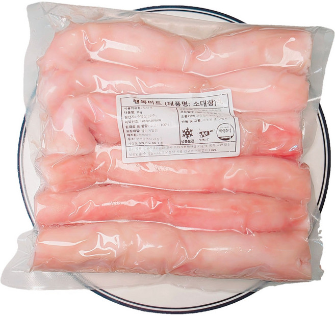 행복미트 소대창 우대창 냉동 원물 특수부위, 2개, 1kg