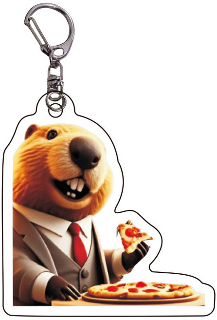 로앤제이 이탈리안 브레인롯 아크릴 키링, 1개, 7. 보브리토 반디토 (피자 ver.)