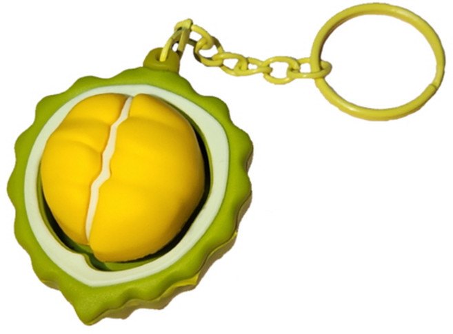 두리안 딸깍이 키링 1개 후루츠 딸깍이 캡키링 기계식 키보드 테트리스 자판기 피젯 딸깍이