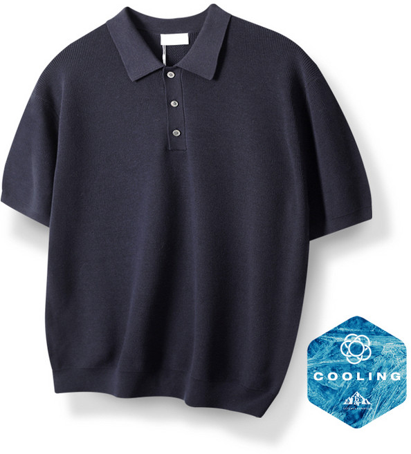 해리슨 텐셀 하찌 카라 반팔 니트 LAN1009