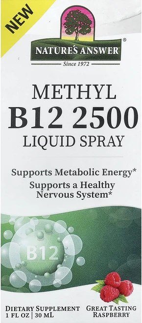 네이쳐스엔서 메틸 B12 2500 리퀴드 스프레이 라즈베리 30ml, 6개, 29.574ml - 쿠팡