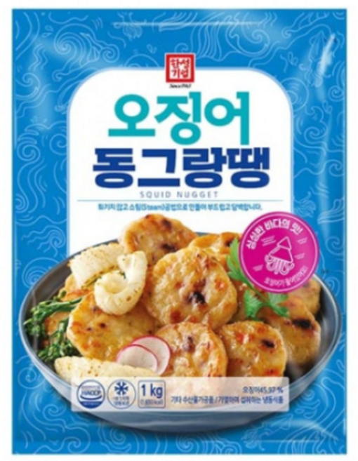 브랜드없음 한성기업 오징어 동그랑땡 1000g x 1봉, 3개, 1kg