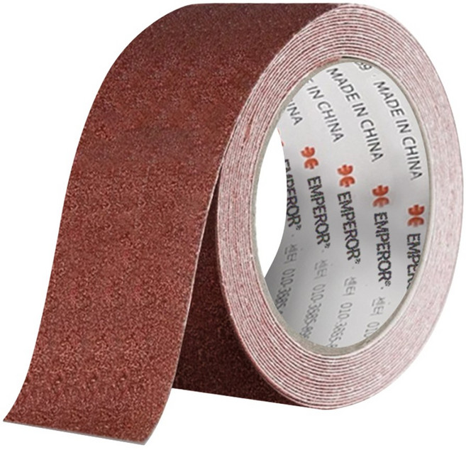 미끄럼방지 테이프 논슬립 계단 바닥 사포 다용도, 1개, 갈색