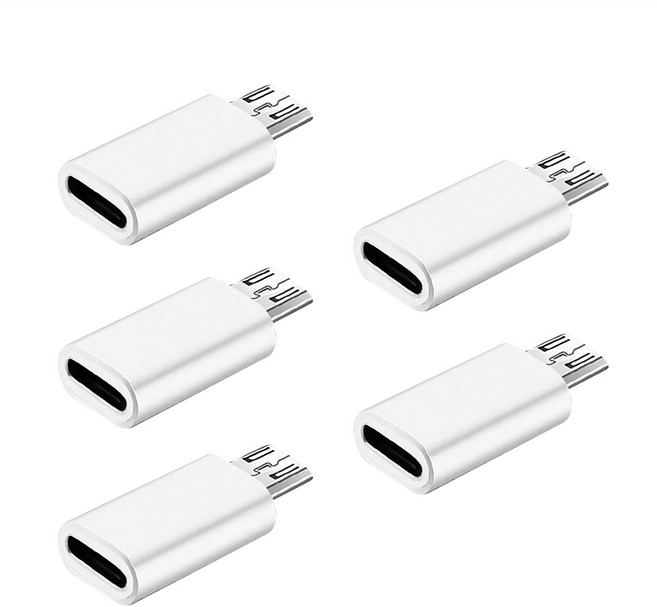 스토리링크 C타입-마이크로5핀 변환 젠더, 25mm, 화이트, 5개