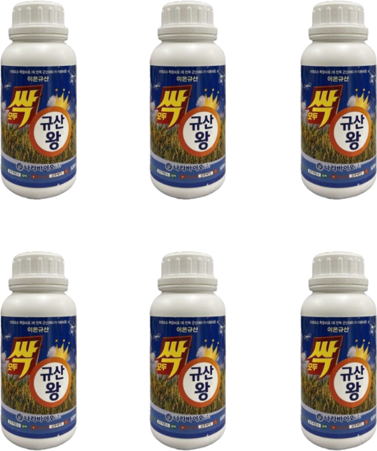 모두싹규산왕 친환경 병해충관리제 도복경감 웃자람 방지 질소과잉억제 광합성촉진, 500ml, 6개